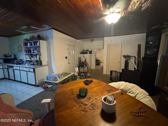 511 Clearview Dr, Cocoa, FL 32927 - tiled dining space featuring wooden ceiling