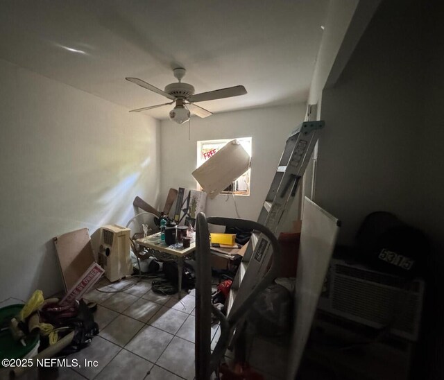 511 Clearview Dr, Cocoa, FL 32927 - tiled bedroom with ceiling fan