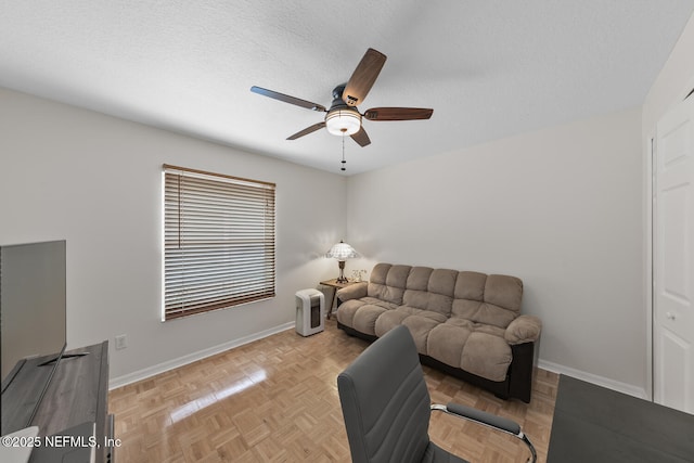 213 Seamist Ct, Ponte Vedra Beach, FL 32082 - living area with ceiling fan and baseboards