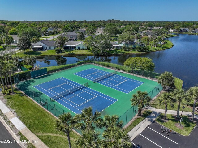 213 Seamist Ct, Ponte Vedra Beach, FL 32082 - view of tennis court with a water view and a residential view