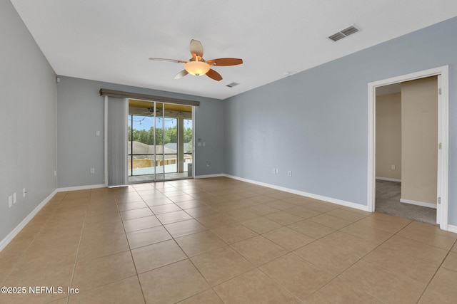 25122 Chipshot Ct, Sorrento, FL 32776 - spare room featuring ceiling fan and light tile patterned floors