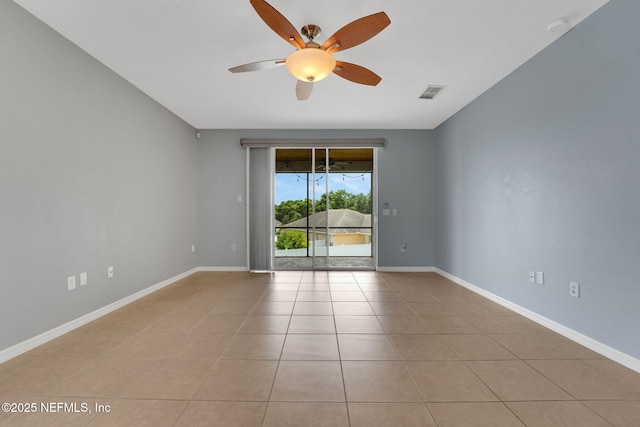 25122 Chipshot Ct, Sorrento, FL 32776 - empty room featuring a ceiling fan and light tile patterned floors