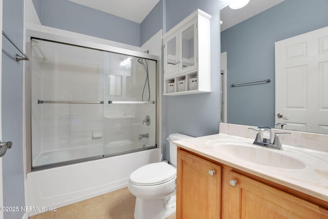 25122 Chipshot Ct, Sorrento, FL 32776 - full bath featuring vanity, combined bath / shower with glass door, and tile patterned flooring