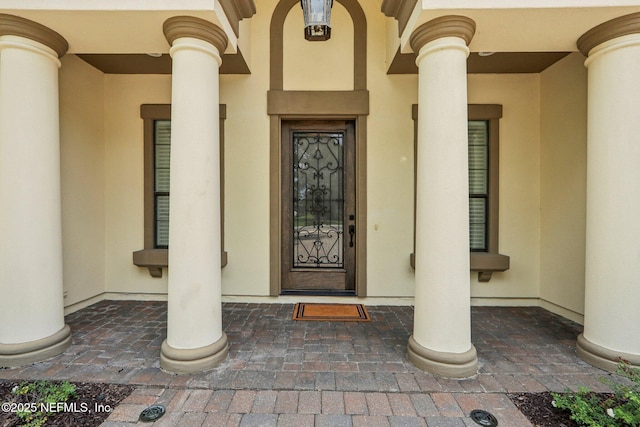 2645 Oakgrove Ave, Saint Augustine, FL 32092 - view of exterior entry featuring stucco siding