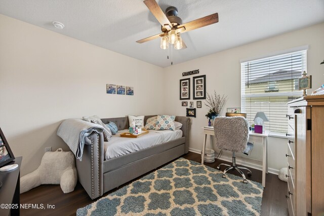 2069 Denton Trce, Green Cove Springs, FL 32043 - bedroom with wood finished floors and ceiling fan
