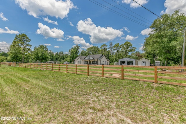 1926 Friendly Pl, Middleburg, FL 32068 - view of yard with a garage and a rural view