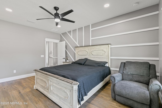 1926 Friendly Pl, Middleburg, FL 32068 - bedroom with wood finished floors, recessed lighting, and ceiling fan