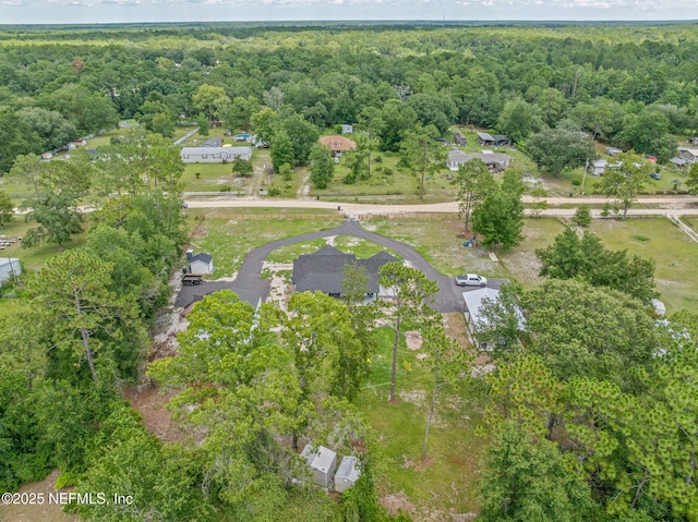 1926 Friendly Pl, Middleburg, FL 32068 - aerial view of property and surrounding area with a forest