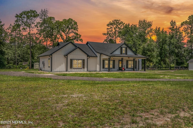 1926 Friendly Pl, Middleburg, FL 32068 - modern inspired farmhouse featuring a porch and a yard