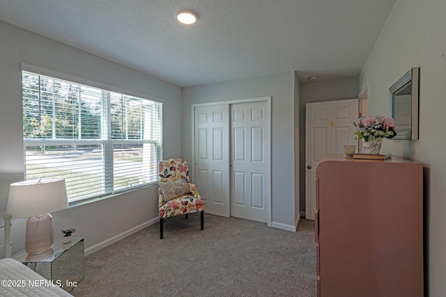 3138 Phyllis St, Jacksonville, FL 32205 - sitting room with a textured ceiling and carpet flooring