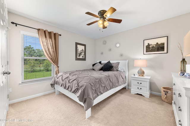 338 Deerfield Glen Dr, Saint Augustine, FL 32086 - bedroom featuring light colored carpet and ceiling fan
