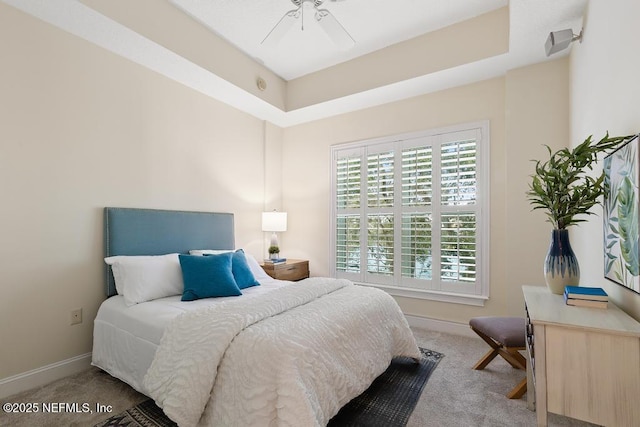 4300 S Beach Pkwy Unit 3206, Jacksonville Beach, FL 32250 - carpeted bedroom featuring baseboards and a ceiling fan