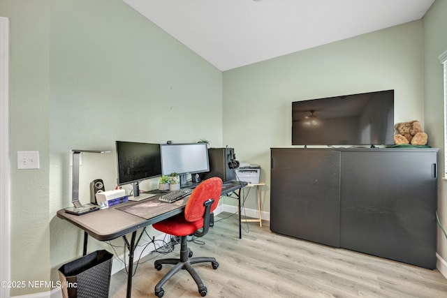9745 Touchton Rd Unit 121, Jacksonville, FL 32246 - office with wood finished floors and lofted ceiling