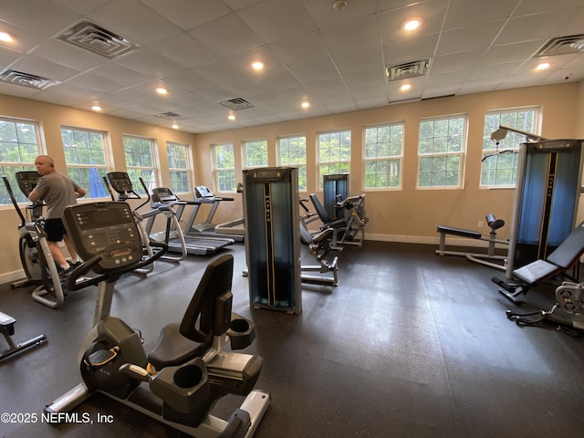 66 Tree Frog Way, Saint Augustine, FL 32095 - workout area featuring healthy amount of natural light and a paneled ceiling