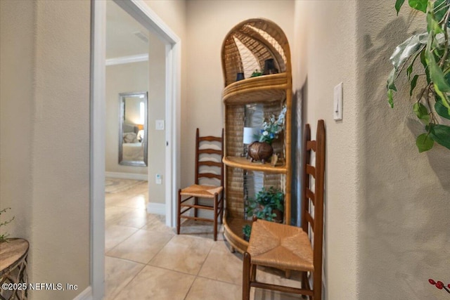 11725 Surfbird Cir Unit 4C, Jacksonville, FL 32256 - hall with light tile patterned flooring and ornamental molding