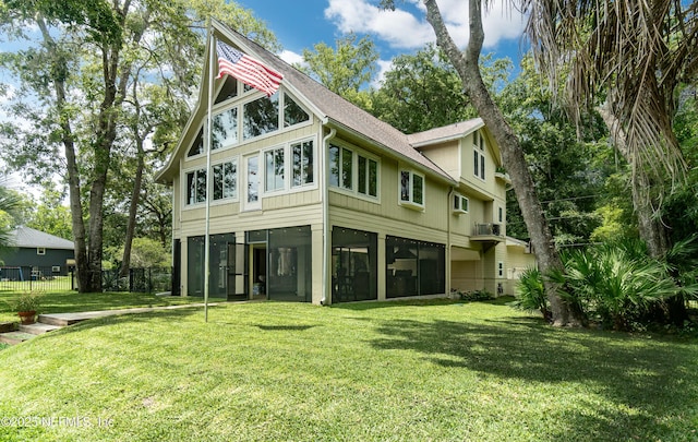 3793 Forest Dr, Middleburg, FL 32068 - back of property featuring a sunroom