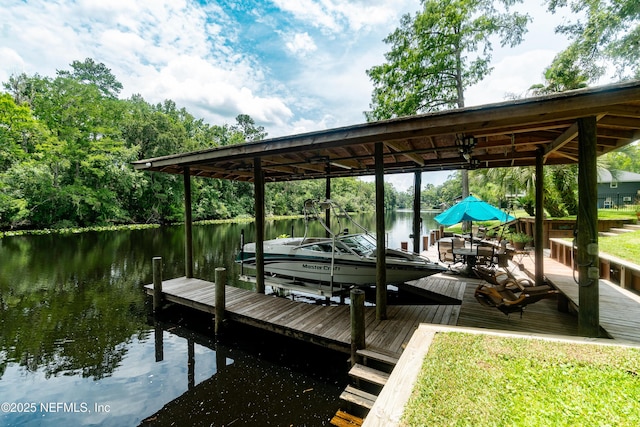 3793 Forest Dr, Middleburg, FL 32068 - dock with a water view and boat lift