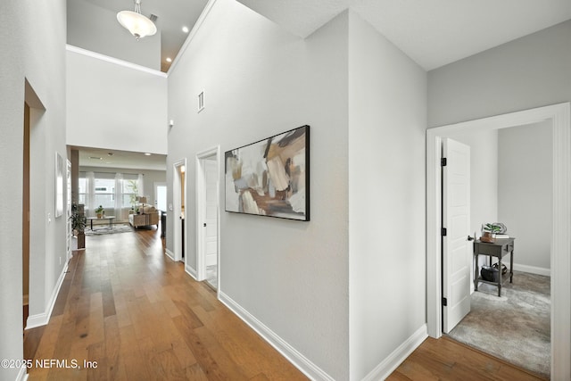 24 Tradesman Ln, Saint Johns, FL 32259 - hallway featuring an office area and wood finished floors