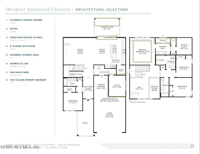 144 Oakmoss Dr, Saint Johns, FL 32259 - view of property floor plan