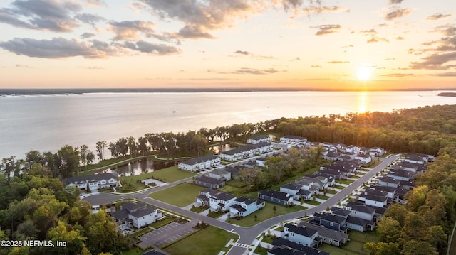 144 Oakmoss Dr, Saint Johns, FL 32259 - aerial view at dusk of a water view and a residential view