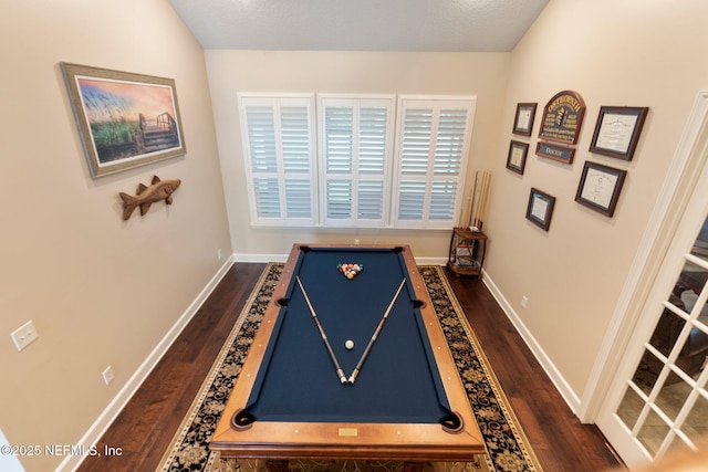 2025 Castle Point Ct, Fleming Island, FL 32003 - playroom with dark wood finished floors and pool table