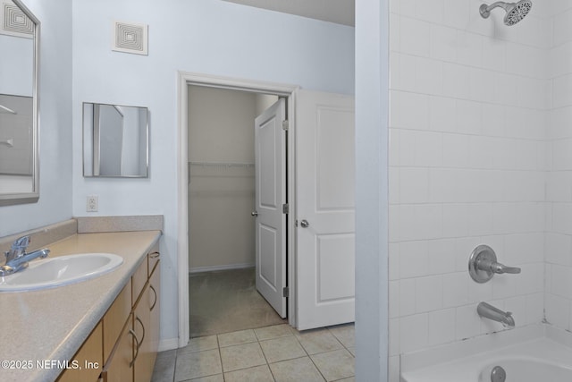 12700 Bartram Park Blvd Unit 1923, Jacksonville, FL 32258 - bathroom with vanity, bathtub / shower combination, and tile patterned flooring