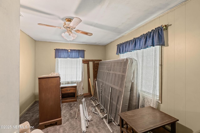 44125 Jarrett Rd, Callahan, FL 32011 - misc room with a ceiling fan and carpet floors