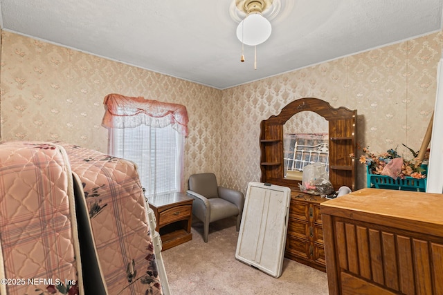44125 Jarrett Rd, Callahan, FL 32011 - bedroom with carpet and wallpapered walls