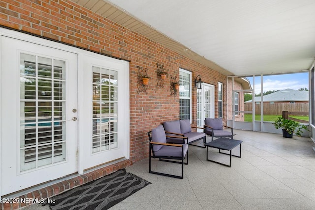 44677 Green Meadows Ln, Callahan, FL 32011 - view of patio with french doors