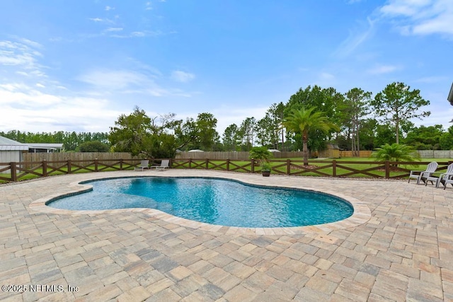 44677 Green Meadows Ln, Callahan, FL 32011 - view of pool featuring a patio area and a fenced backyard