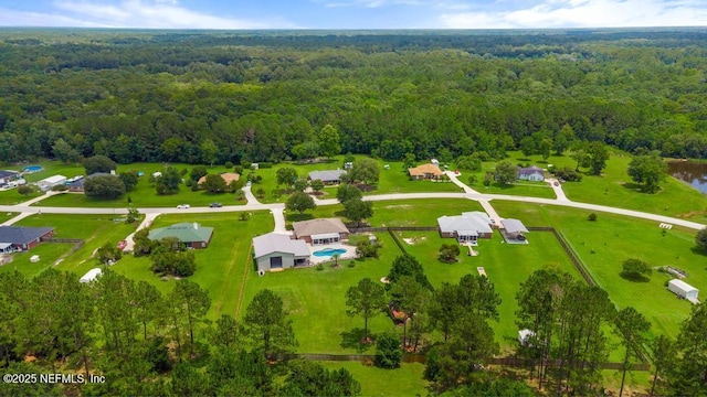 44677 Green Meadows Ln, Callahan, FL 32011 - drone / aerial view of a heavily wooded area