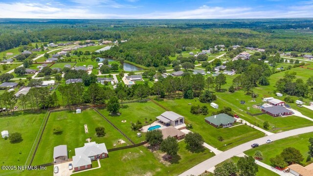 44677 Green Meadows Ln, Callahan, FL 32011 - bird's eye view of a heavily wooded area