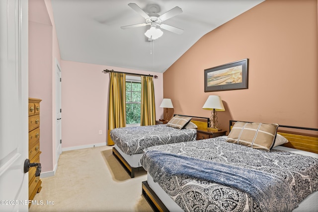 945 Registry Blvd Unit 312, Saint Augustine, FL 32092 - carpeted bedroom featuring vaulted ceiling and a ceiling fan