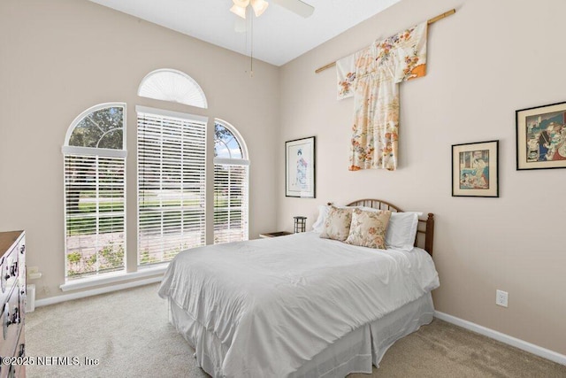 508 Lighthouse Ct, Neptune Beach, FL 32266 - carpeted bedroom featuring baseboards and ceiling fan