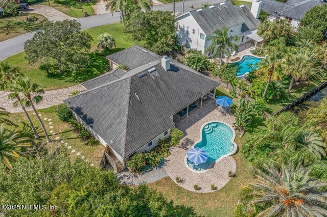 508 Lighthouse Ct, Neptune Beach, FL 32266 - aerial view of property and surrounding area with a pool