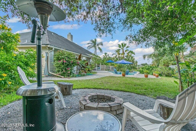 508 Lighthouse Ct, Neptune Beach, FL 32266 - view of patio featuring an outdoor fire pit