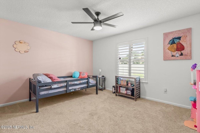 2484 Royal Pointe Dr, Green Cove Springs, FL 32043 - carpeted bedroom featuring a textured ceiling and ceiling fan