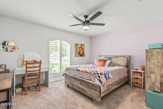 2484 Royal Pointe Dr, Green Cove Springs, FL 32043 - carpeted bedroom featuring ceiling fan and a textured ceiling
