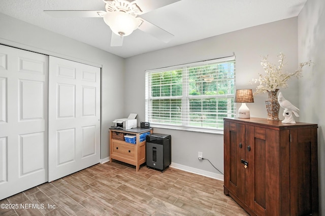 603 Miramar Ct, Ponte Vedra Beach, FL 32082 - office space featuring light wood-style flooring and a ceiling fan