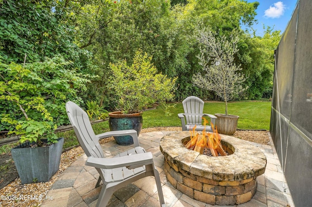 603 Miramar Ct, Ponte Vedra Beach, FL 32082 - view of patio featuring a fire pit