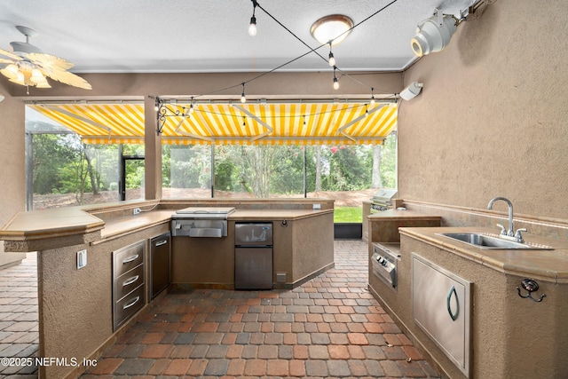 2269 Cascadia Ct, Saint Augustine, FL 32092 - view of patio featuring area for grilling and a ceiling fan