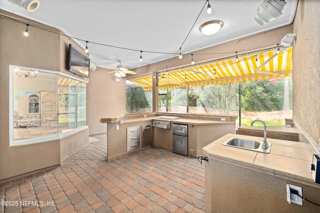 2269 Cascadia Ct, Saint Augustine, FL 32092 - view of patio featuring area for grilling and a ceiling fan
