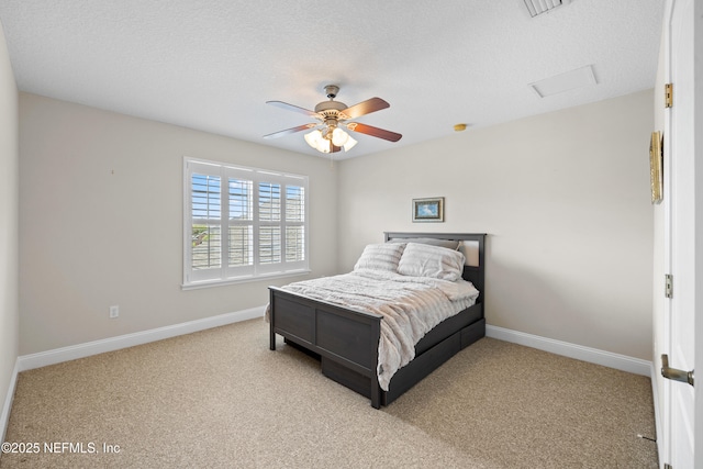 2269 Cascadia Ct, Saint Augustine, FL 32092 - bedroom featuring light colored carpet, a ceiling fan, and attic access
