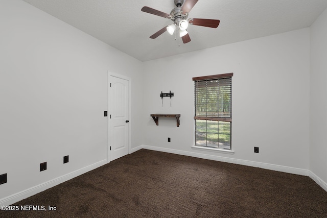 2871 Anchor Rd, Middleburg, FL 32068 - unfurnished room featuring dark carpet and a ceiling fan