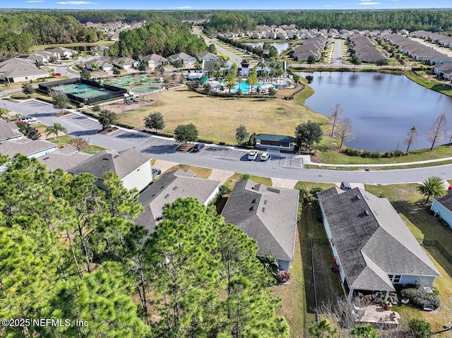 102 Anguilla Blvd, Saint Augustine, FL 32092 - aerial perspective of suburban area featuring a nearby body of water and a pool area