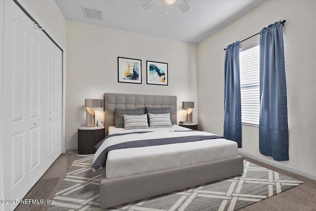 102 Anguilla Blvd, Saint Augustine, FL 32092 - carpeted bedroom featuring a closet and a ceiling fan