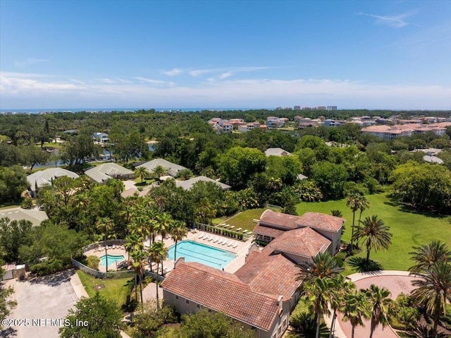 25 Riverview Bnd N Unit 122, Palm Coast, FL 32137 - drone / aerial view of a pool