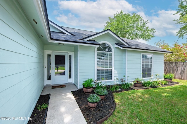 13254 Karla Cove Ln, Jacksonville, FL 32225 - doorway to property featuring roof with shingles