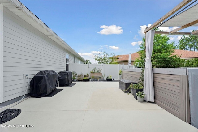 395 Jennie Lake Ct, Saint Johns, FL 32095 - view of patio featuring grilling area and a pergola
