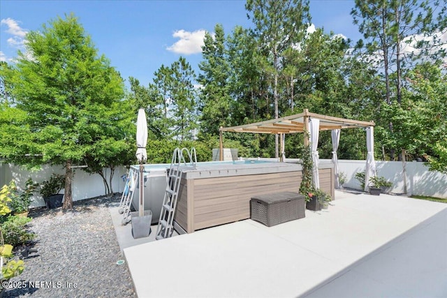 395 Jennie Lake Ct, Saint Johns, FL 32095 - fenced backyard featuring a patio area and a pergola